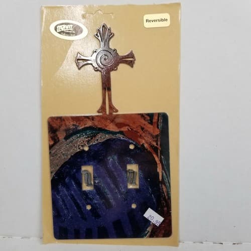 Lazart Cross Double Switch Plate Screws Included Home Decor - Thumbnail 7