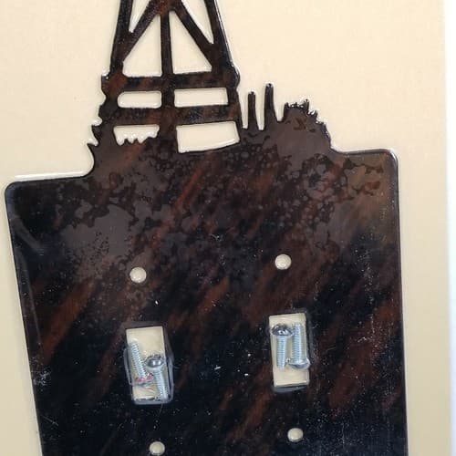 Lazart Windmill Reversible Double Light Switch Cover Plate Screws Included - Thumbnail 5