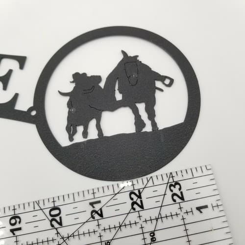 Running Horse Welcome Sign Metal Lodge Cabin Home Decor Ranch - Thumbnail 3