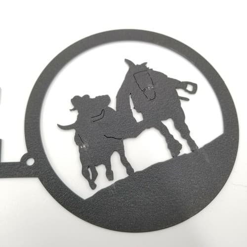 Running Horse Welcome Sign Metal Lodge Cabin Home Decor Ranch - Thumbnail 4