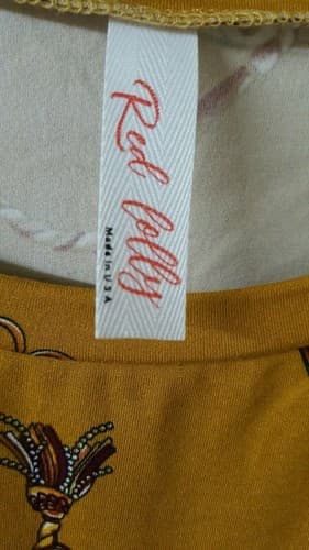 Red Lolly Womens Shirt Size L Dark Yellow Rodeo Tassel Summer Comfortable - Thumbnail 10
