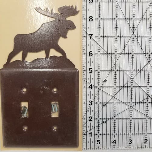 Lazart Wildlife Moose Double Switch Plate Screws Included Cabin Lodge Decor - Thumbnail 5