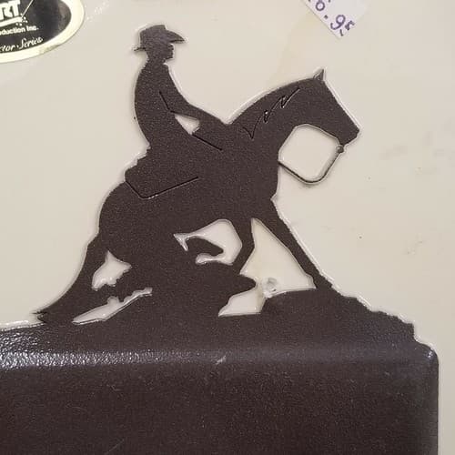 Lazart Horse & Rider Double Switch Plate Screws Included Cabin Lodge Decor - Thumbnail 3