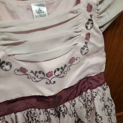 Disney Sleeping Beauty Girls Adaptive Party Dress Ruched Neckline, Pink, XL - Thumbnail 3