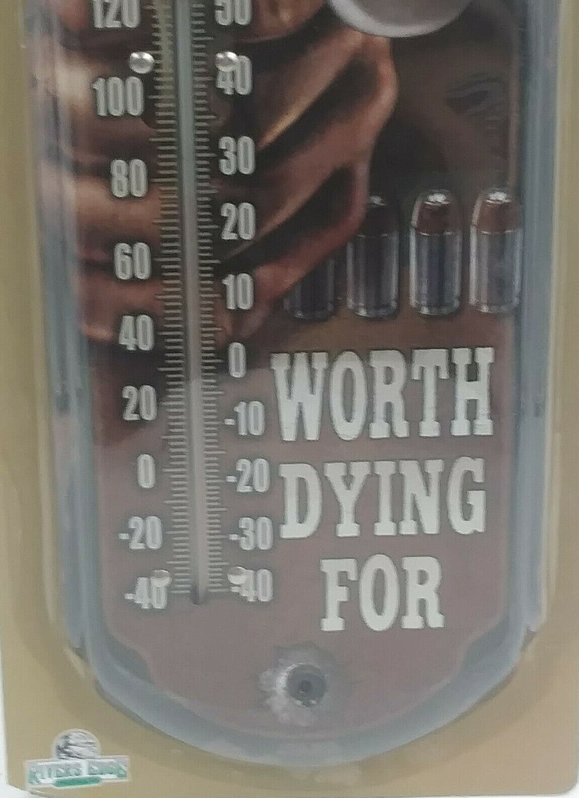 River's Edge Products Thermometer New Metal 17" Indoor Outdoor Tin Metal - Thumbnail 3