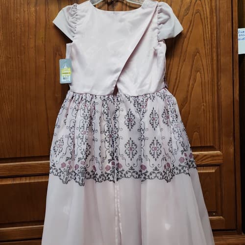 Disney Sleeping Beauty Girls Adaptive Party Dress Ruched Neckline, Pink, XL - Thumbnail 6