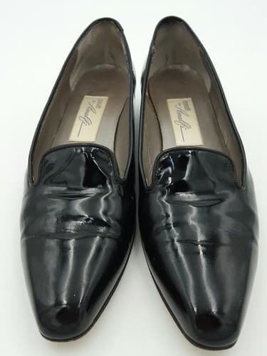 MAGIK by AMALFI Women's Shoe 9 AAAA Narrow Black Leather Size Heels Pumps Black - Thumbnail 2