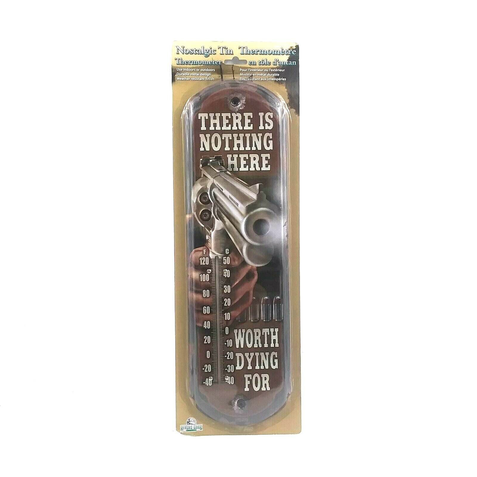 River's Edge Products Thermometer New Metal 17" Indoor Outdoor Tin Metal