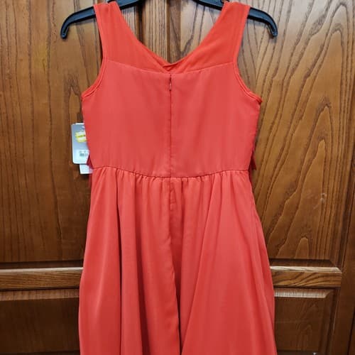 Disney Moana Girls A-Line Sleeveless Ruffle Dress, Red, Size 13 - Thumbnail 6