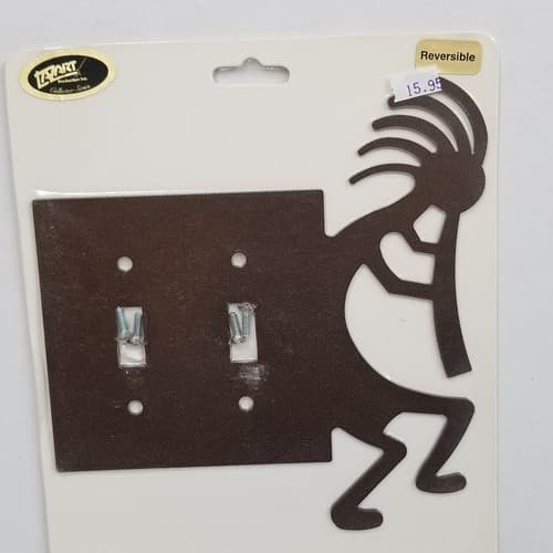 Koko Double Light Switch Cover Plate Screws Included Lazart Rust Brown