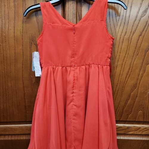 Disney Moana Girls A-Line Sleeveless Ruffle Dress, Red, 7-8 - Thumbnail 6