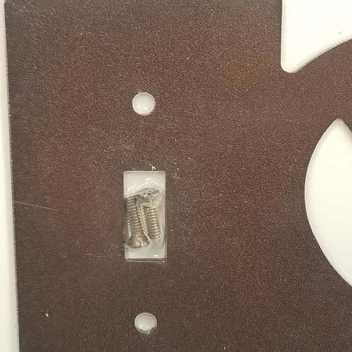 Koko Single Light Switch Cover Plate Screws Included Lazart Rust Brown - Thumbnail 4