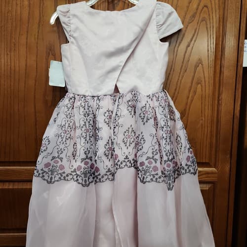 Disney Sleeping Beauty Girls Adaptive Party Dress Ruched Neckline, Pink, Large - Thumbnail 6