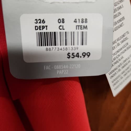 Disney Moana Girls A-Line Sleeveless Ruffle Dress, Red, 5-6 - Thumbnail 5