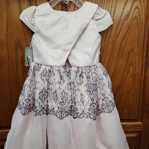 Disney Sleeping Beauty Girls Adaptive Party Dress Ruched Neckline, Pink, Small - Thumbnail 6