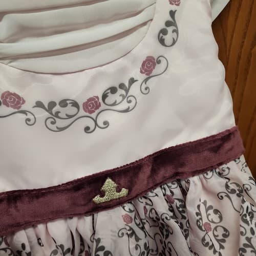 Disney Sleeping Beauty Girls Adaptive Party Dress Ruched Neckline, Pink, Small - Thumbnail 3