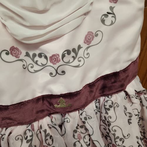 Disney Sleeping Beauty Girls Adaptive Party Dress Ruched Neckline, Pink, Medium - Thumbnail 3