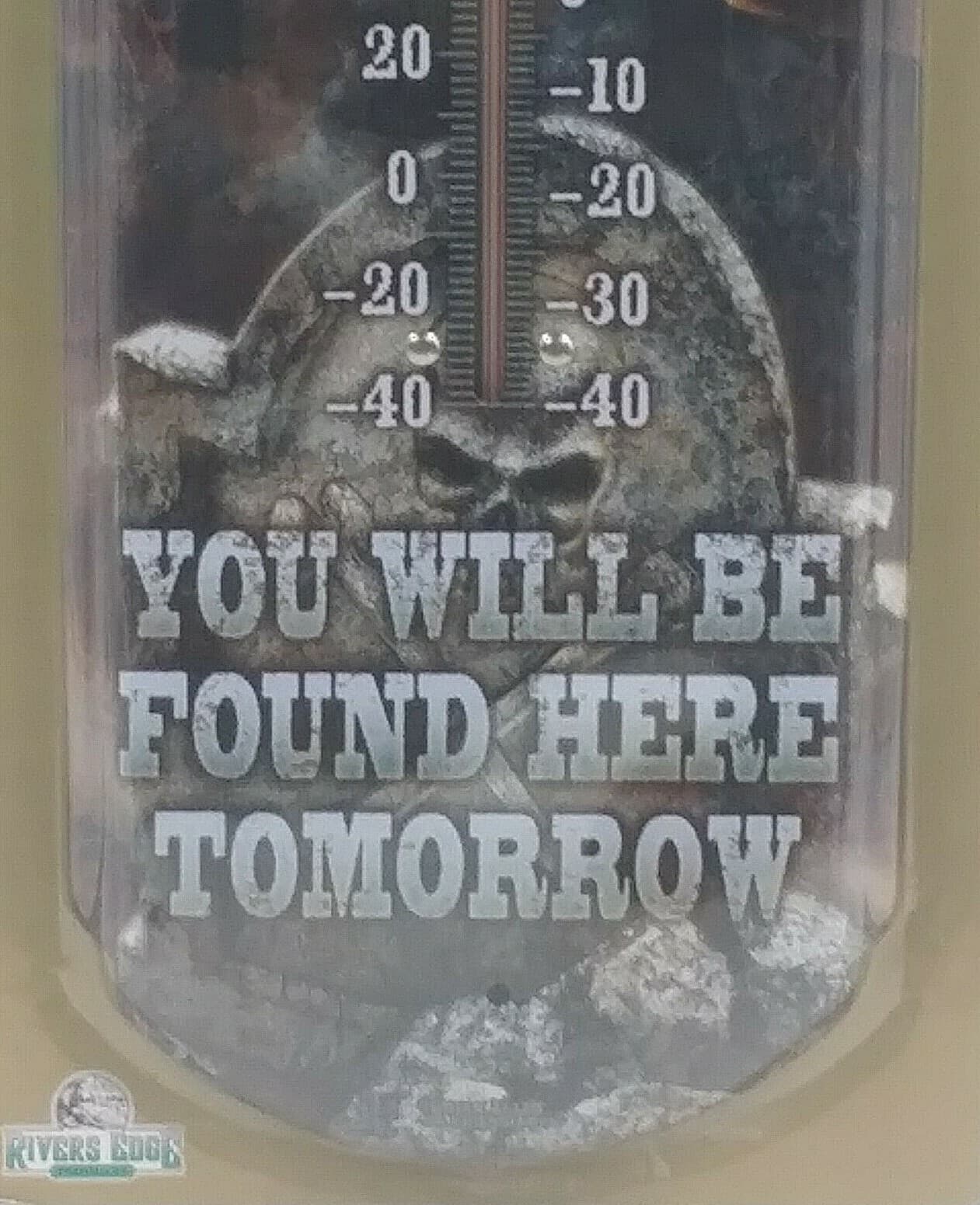 River's Edge Products Thermometer New Metal 17" Indoor Outdoor Tin Metal - Thumbnail 5