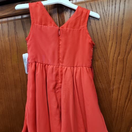 Disney Moana Girls A-Line Sleeveless Ruffle Dress, Red, 3T - Thumbnail 6