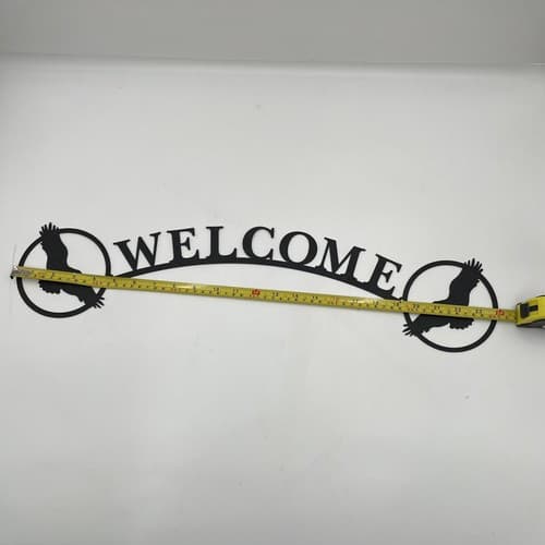 Soaring Eagle Welcome Sign Metal Lodge Cabin Home Decor Ranch