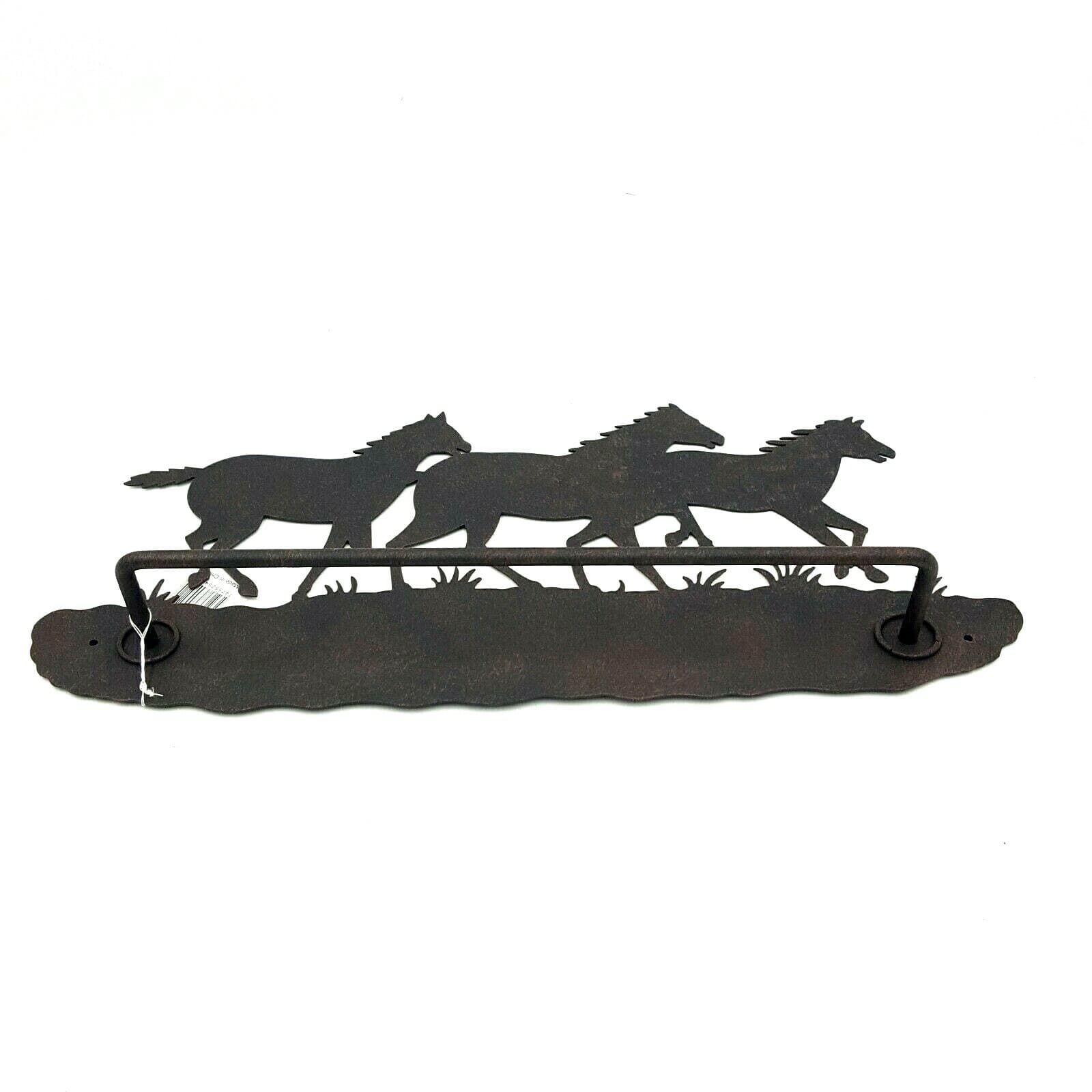 Rustic Home Decor 18" Mustang Towel Bar Cabin Ranching Dennis East Metal