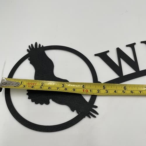 Soaring Eagle Welcome Sign Metal Lodge Cabin Home Decor Ranch - Thumbnail 2