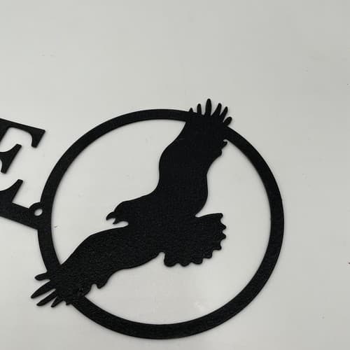 Soaring Eagle Welcome Sign Metal Lodge Cabin Home Decor Ranch - Thumbnail 5