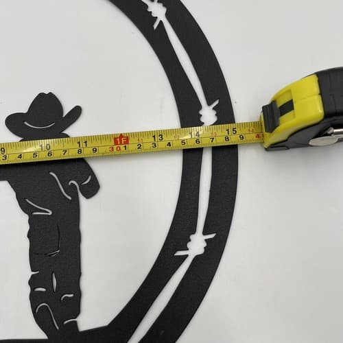 Cowgirl With Little Cowgirl - Black Metal Sign - Western Decor Wall Hanging - Thumbnail 3