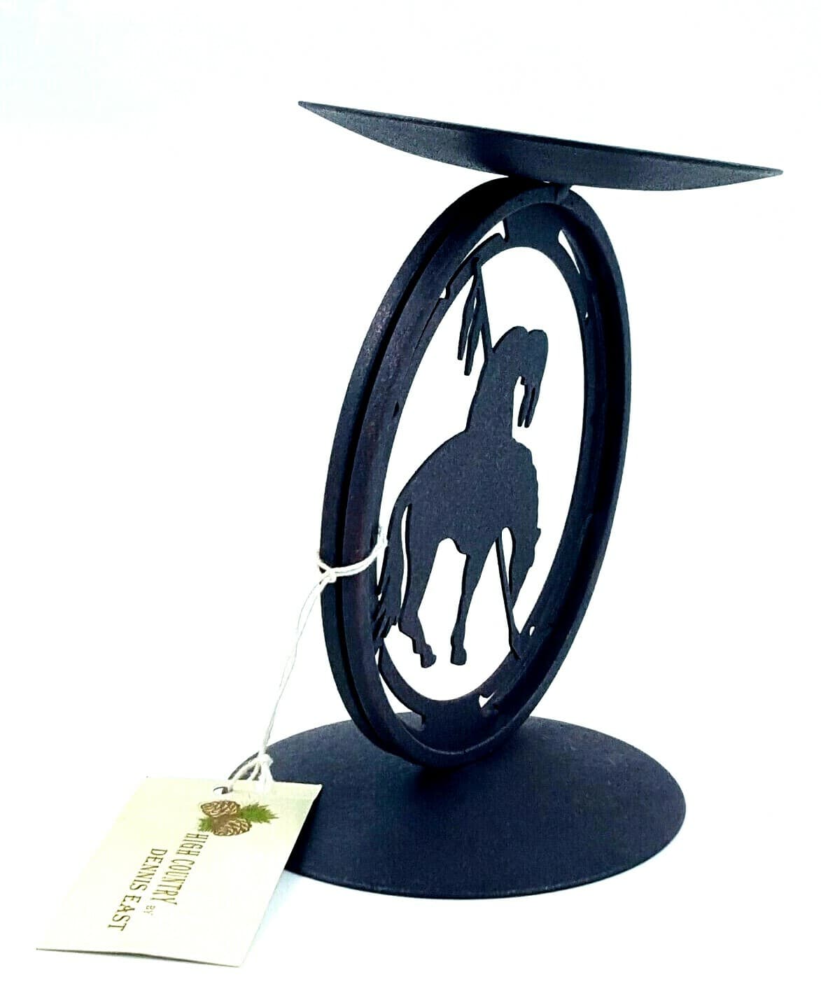 Gift Rustic Home Decor End Of The Trail Candle Holder Horse Dennis East - Thumbnail 4