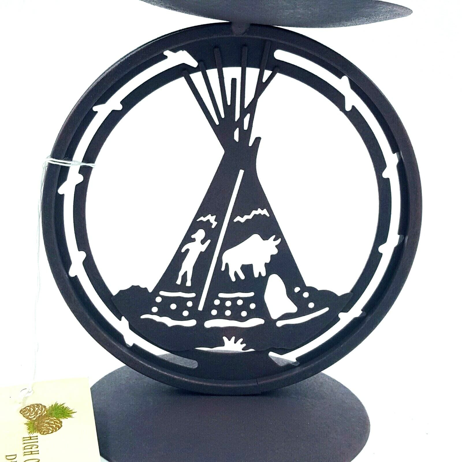 Gift Rustic Home Decor Tepee Candle Holder Horse High Country Dennis East Round - Thumbnail 5