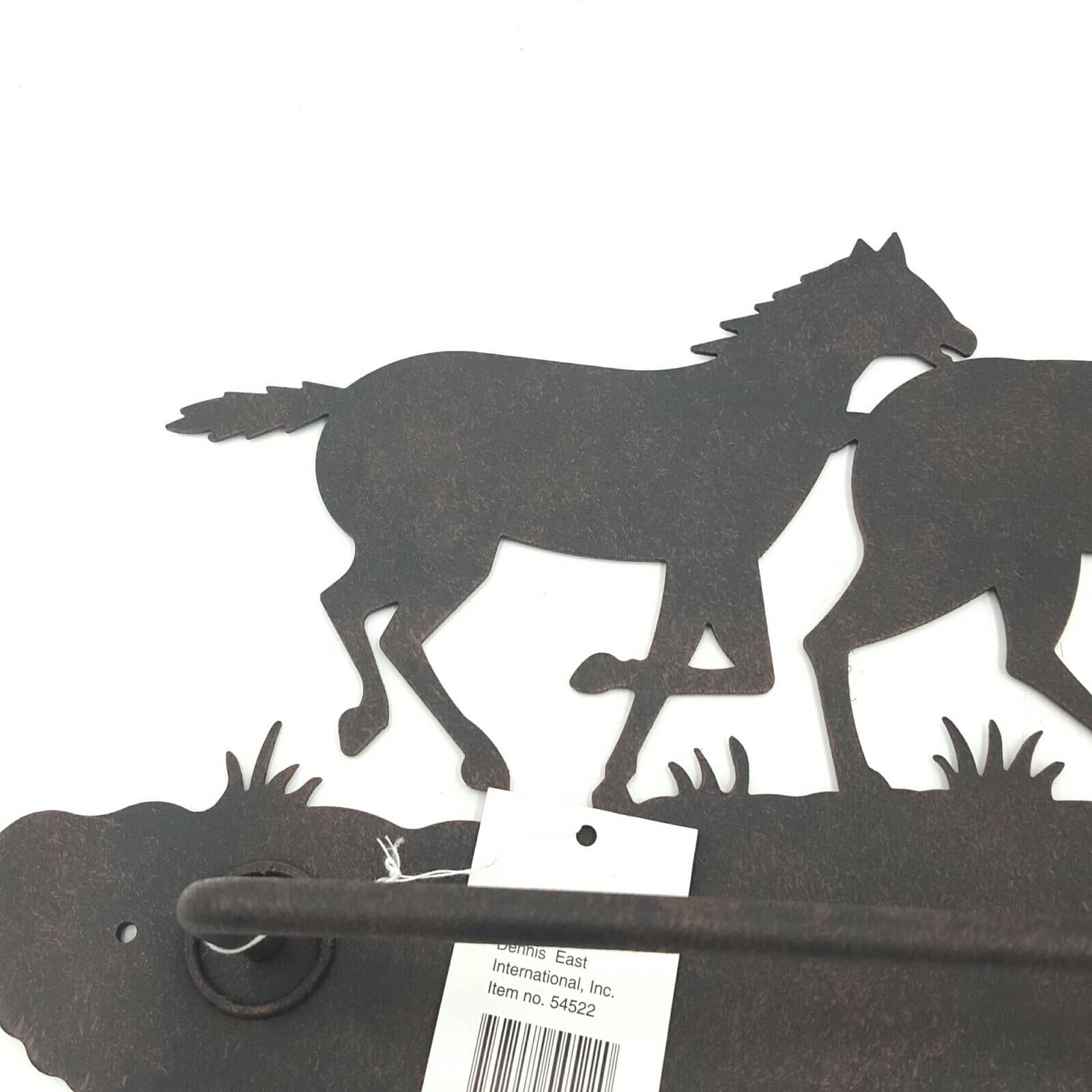 Rustic Home Decor 18" Mustang Towel Bar Cabin Ranching Dennis East Metal - Thumbnail 6