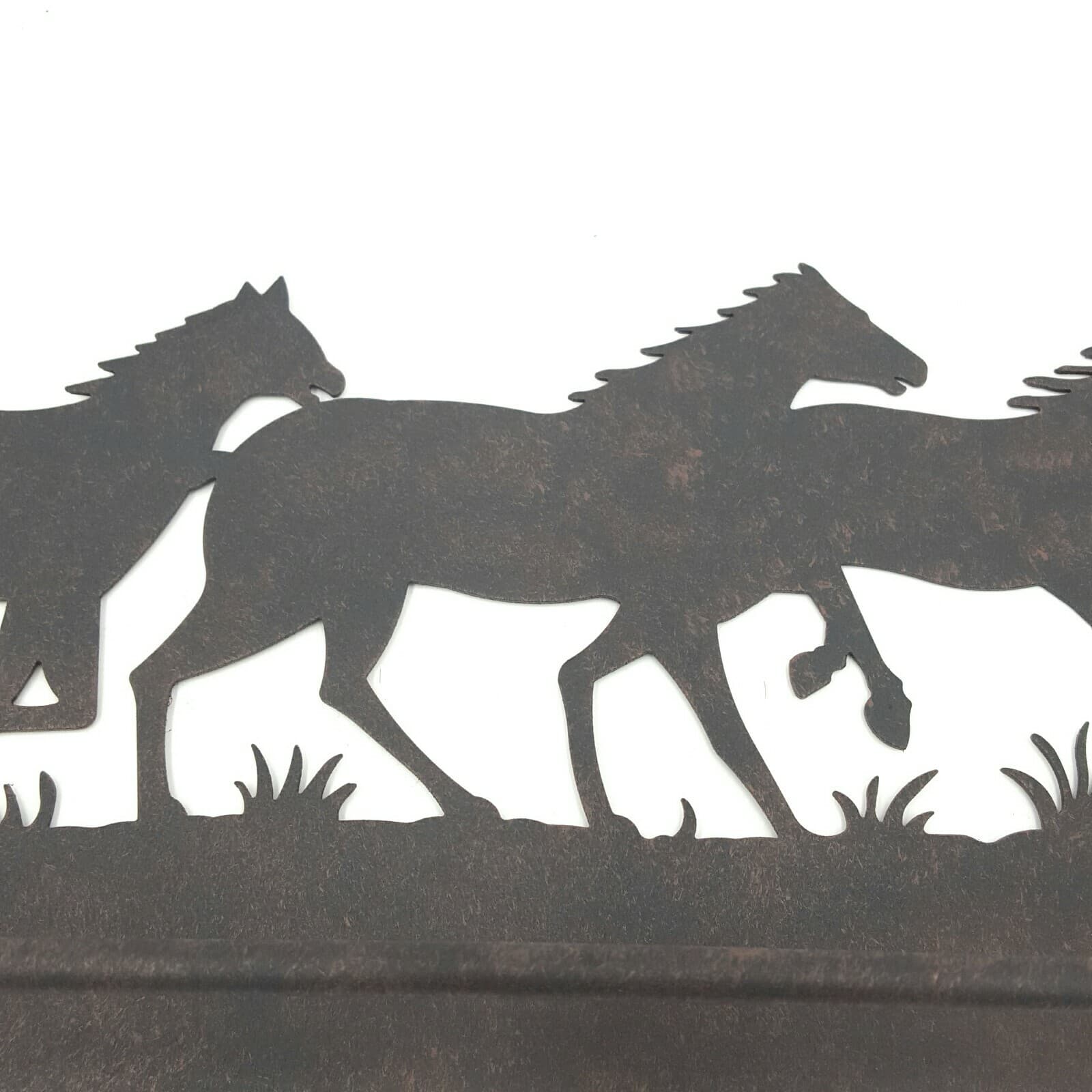 Rustic Home Decor 18" Mustang Towel Bar Cabin Ranching Dennis East Metal - Thumbnail 8