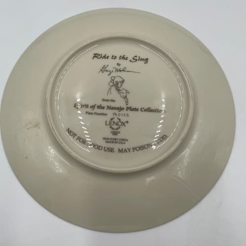 Lenox RIDE TO THE SING Spirit of the Navajo Plate Collection Plate #A0122 - Thumbnail 3