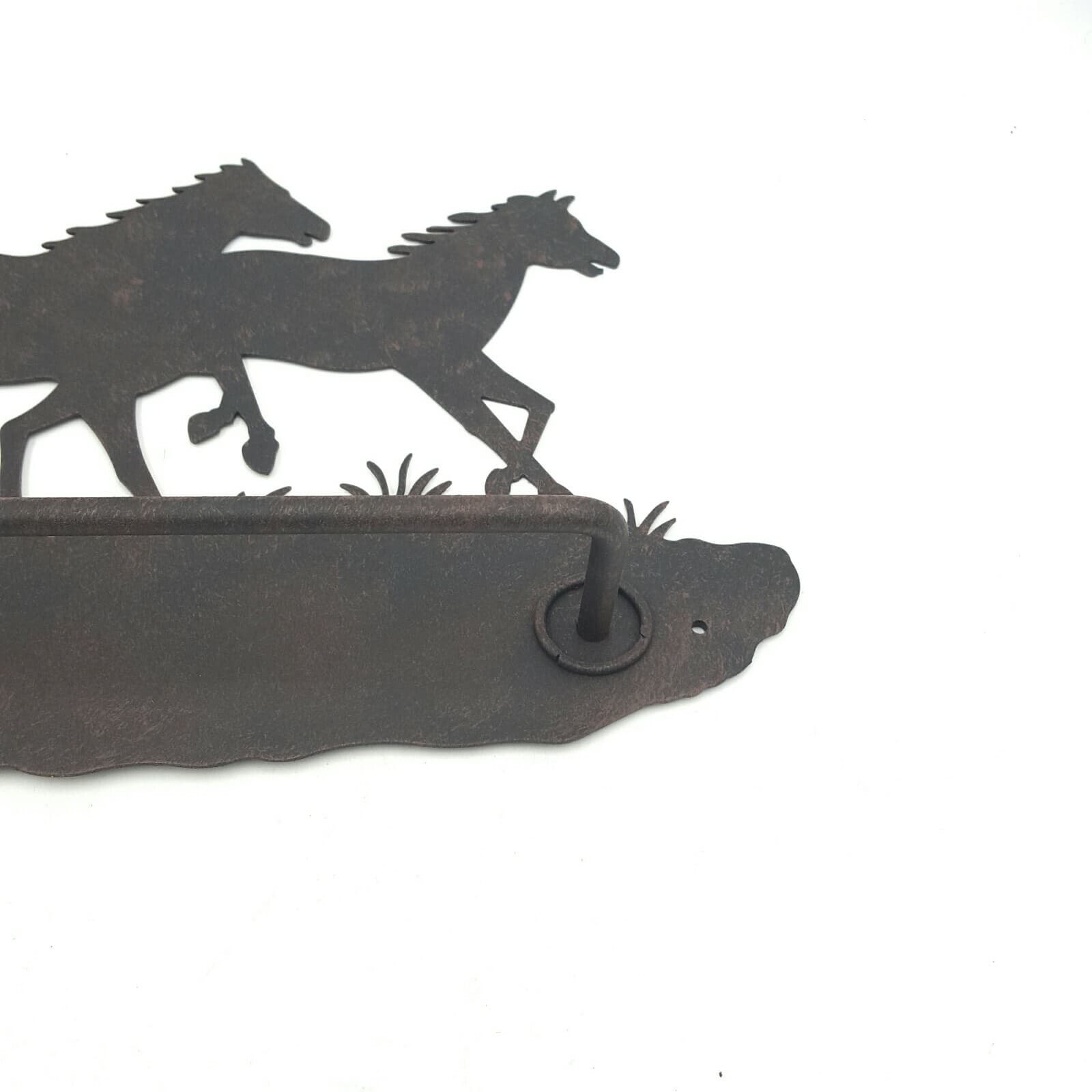 Rustic Home Decor 18" Mustang Towel Bar Cabin Ranching Dennis East Metal - Thumbnail 11
