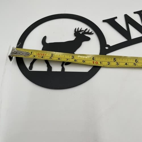Mule Deer Welcome Sign Metal Lodge Cabin Home Decor Ranch - Thumbnail 2