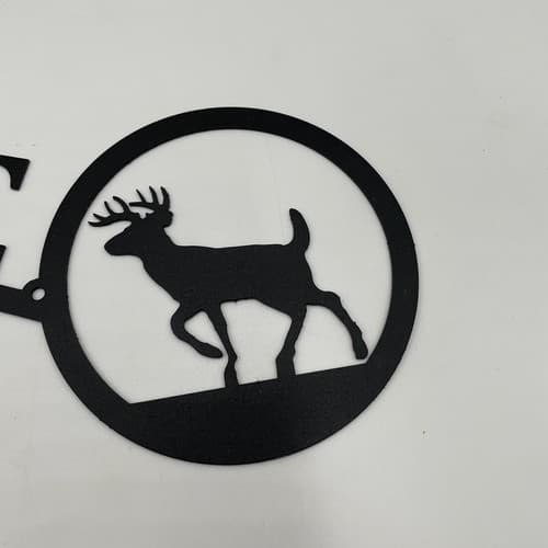 Mule Deer Welcome Sign Metal Lodge Cabin Home Decor Ranch - Thumbnail 5