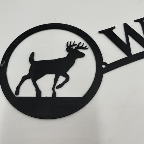 Mule Deer Welcome Sign Metal Lodge Cabin Home Decor Ranch - Thumbnail 4