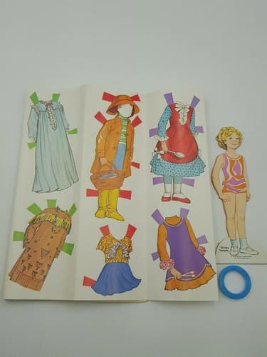 Vintage Shirley Temple Paper Dolls Set 1976 Whitman Uncut in its Original Box - Thumbnail 6