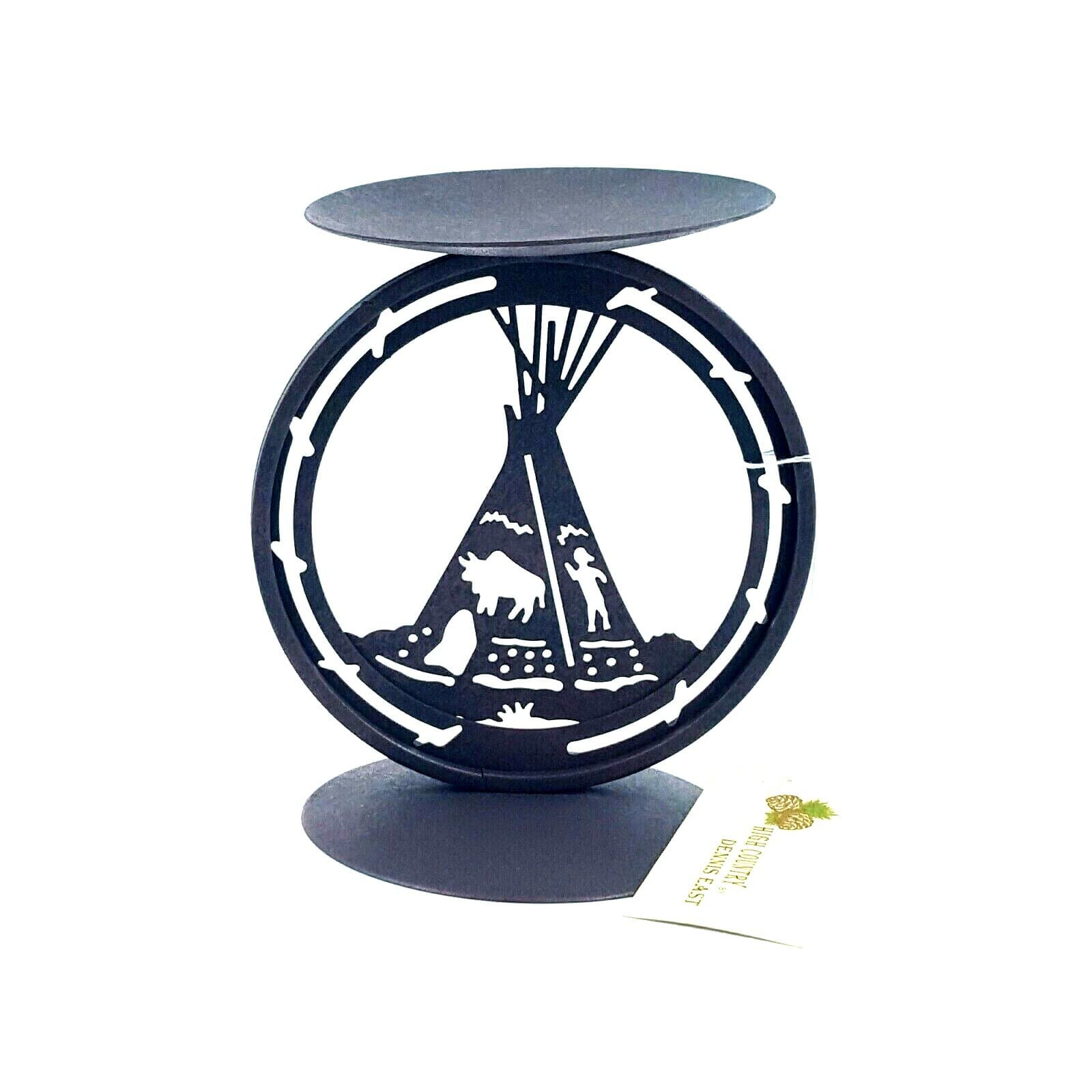 Gift Rustic Home Decor Tepee Candle Holder Horse High Country Dennis East Round - Thumbnail 4