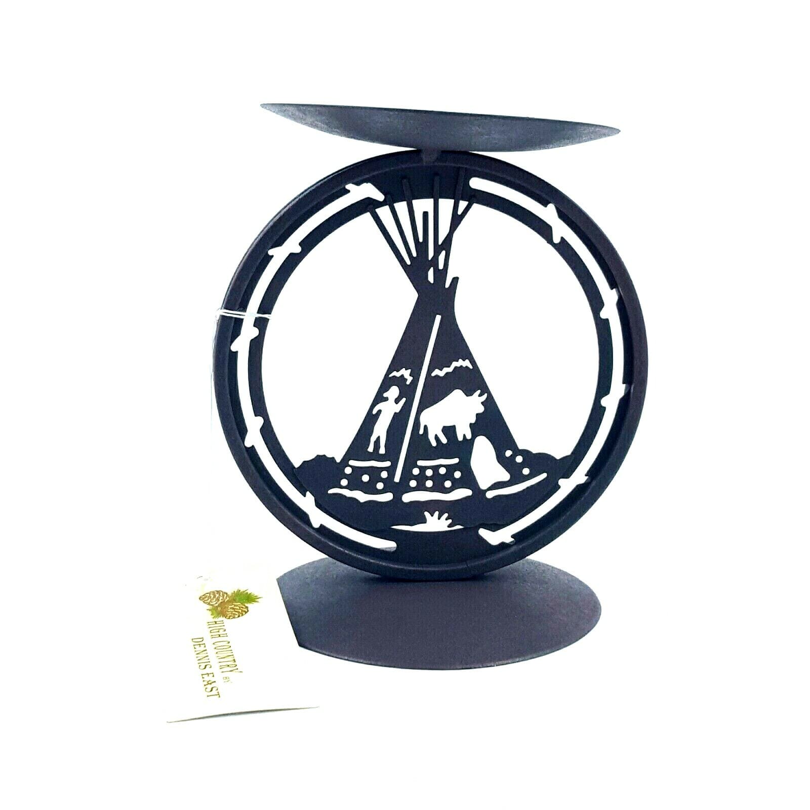 Gift Rustic Home Decor Tepee Candle Holder Horse High Country Dennis East Round