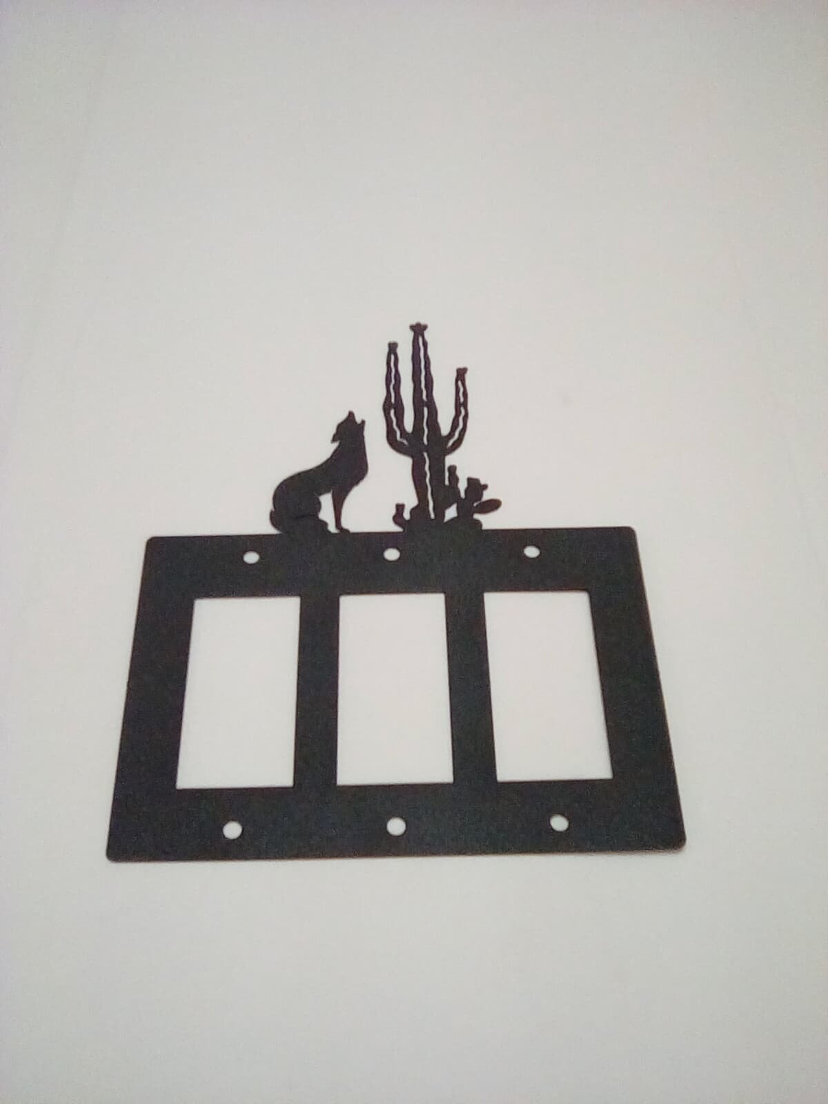 Triple Toggle Outlet Cover Coyote Cactus County Ranch Lodge Cabin Rustic New - Thumbnail 7