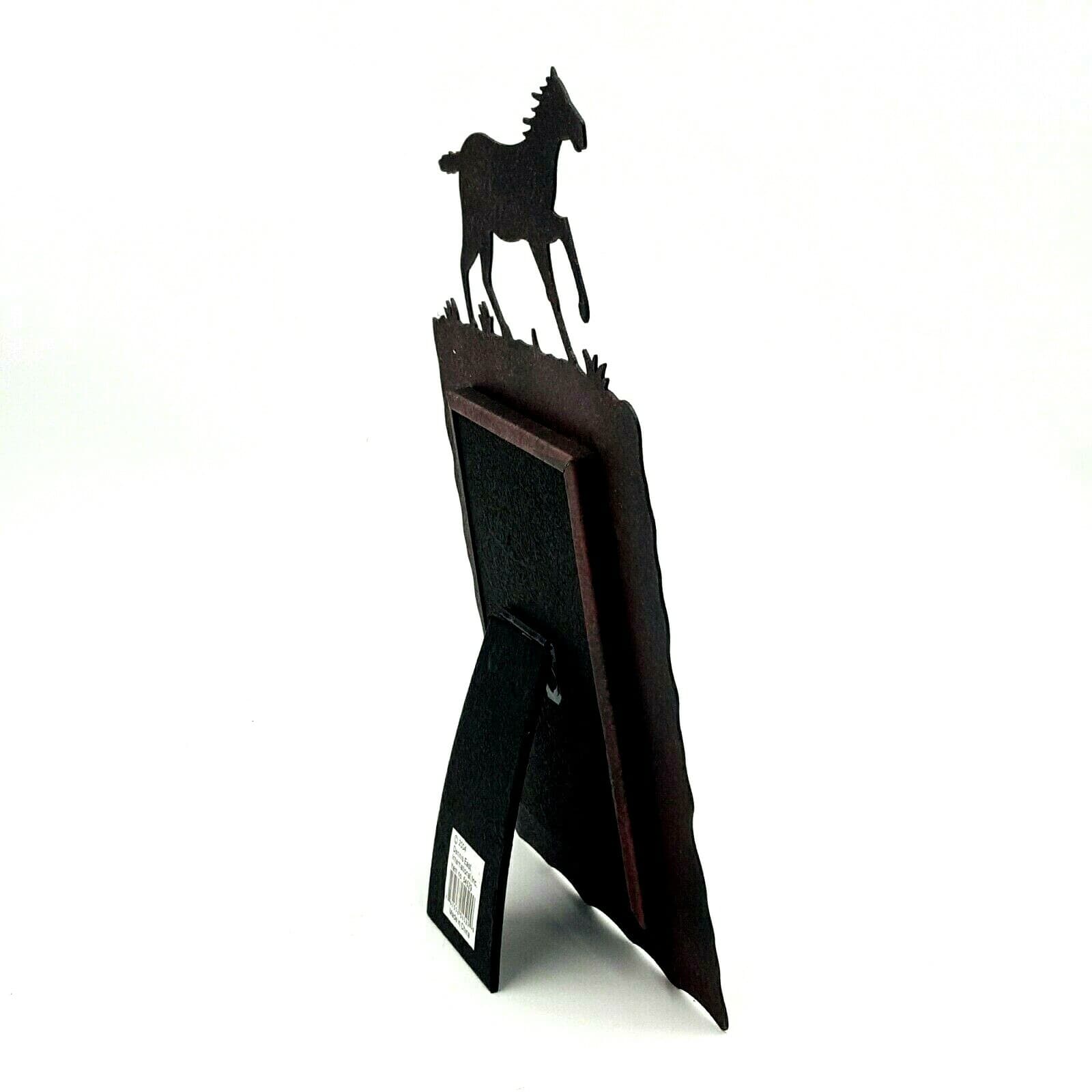 Rustic Home Decor Horse 4x6 Picture Frame Lodge Ranching Dennis East Metal - Thumbnail 8