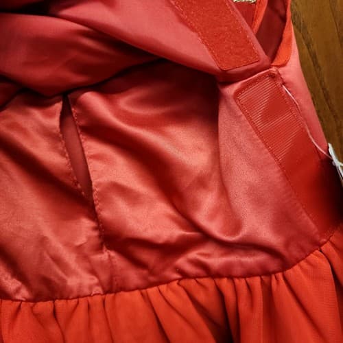 Size Medium Adaptive Special Needs Disney Moana Girls A-Line Ruffle Dress, Red - Thumbnail 6