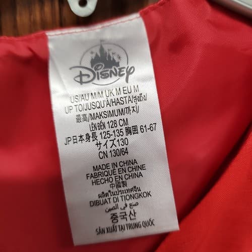 Size Medium Adaptive Special Needs Disney Moana Girls A-Line Ruffle Dress, Red - Thumbnail 3