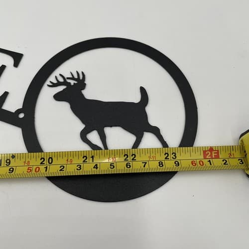 Mule Deer Welcome Sign Metal Lodge Cabin Home Decor Ranch - Thumbnail 3