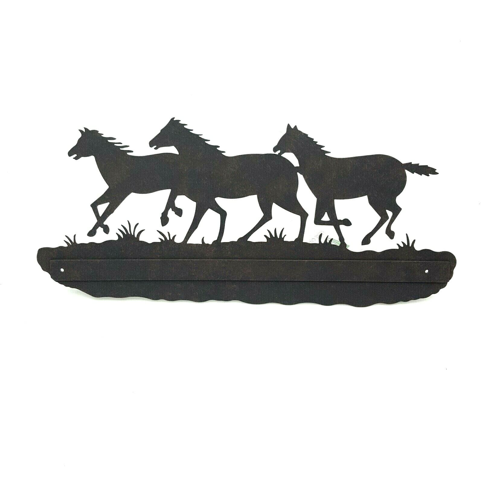 Rustic Home Decor 18" Mustang Towel Bar Cabin Ranching Dennis East Metal - Thumbnail 5