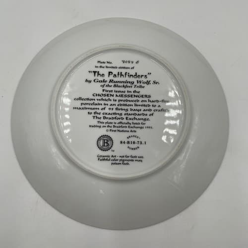 "The Pathfinders" Chosen Messengers Porcelain Plate #8088B Bradex #84-B10-73.1 - Thumbnail 3