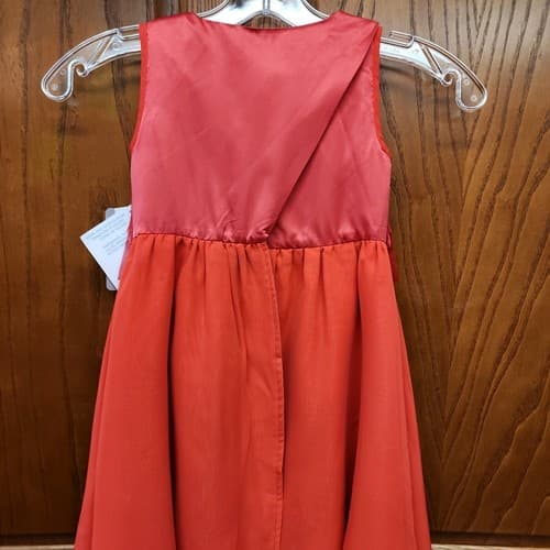 Size Medium Adaptive Special Needs Disney Moana Girls A-Line Ruffle Dress, Red - Thumbnail 10