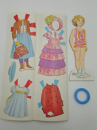 Vintage Shirley Temple Paper Dolls Set 1976 Whitman Uncut in its Original Box - Thumbnail 3