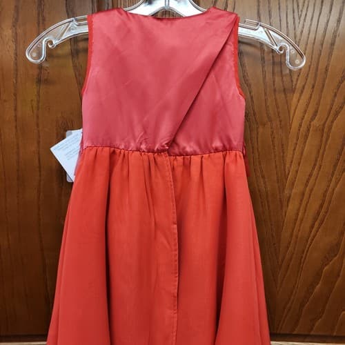 Size XSmall Adaptive Special Needs Disney Moana Girls A-Line Ruffle Dress, Red - Thumbnail 6